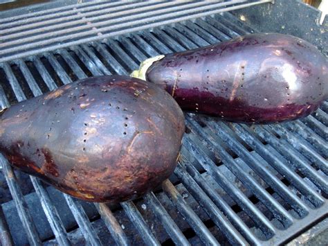 grilling whole eggplant on gas grill